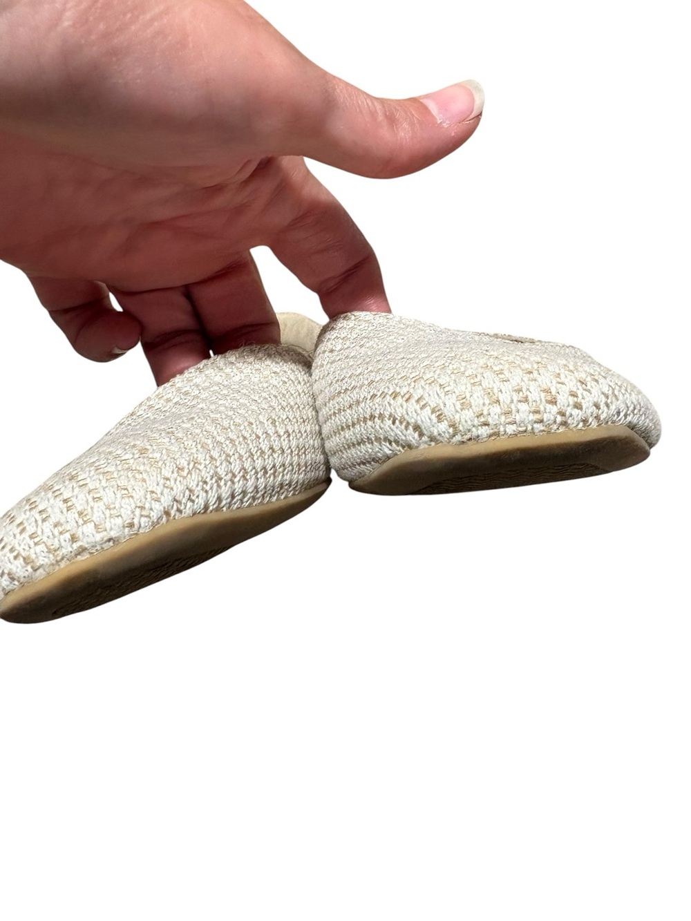 TOMS | Women's Alene Cream Tan Woven Slingback d’Orsay Flats 10 Career Secretary - Picture 5 of 16